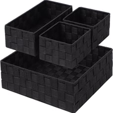 Woven Storage Baskets for Organizing Black