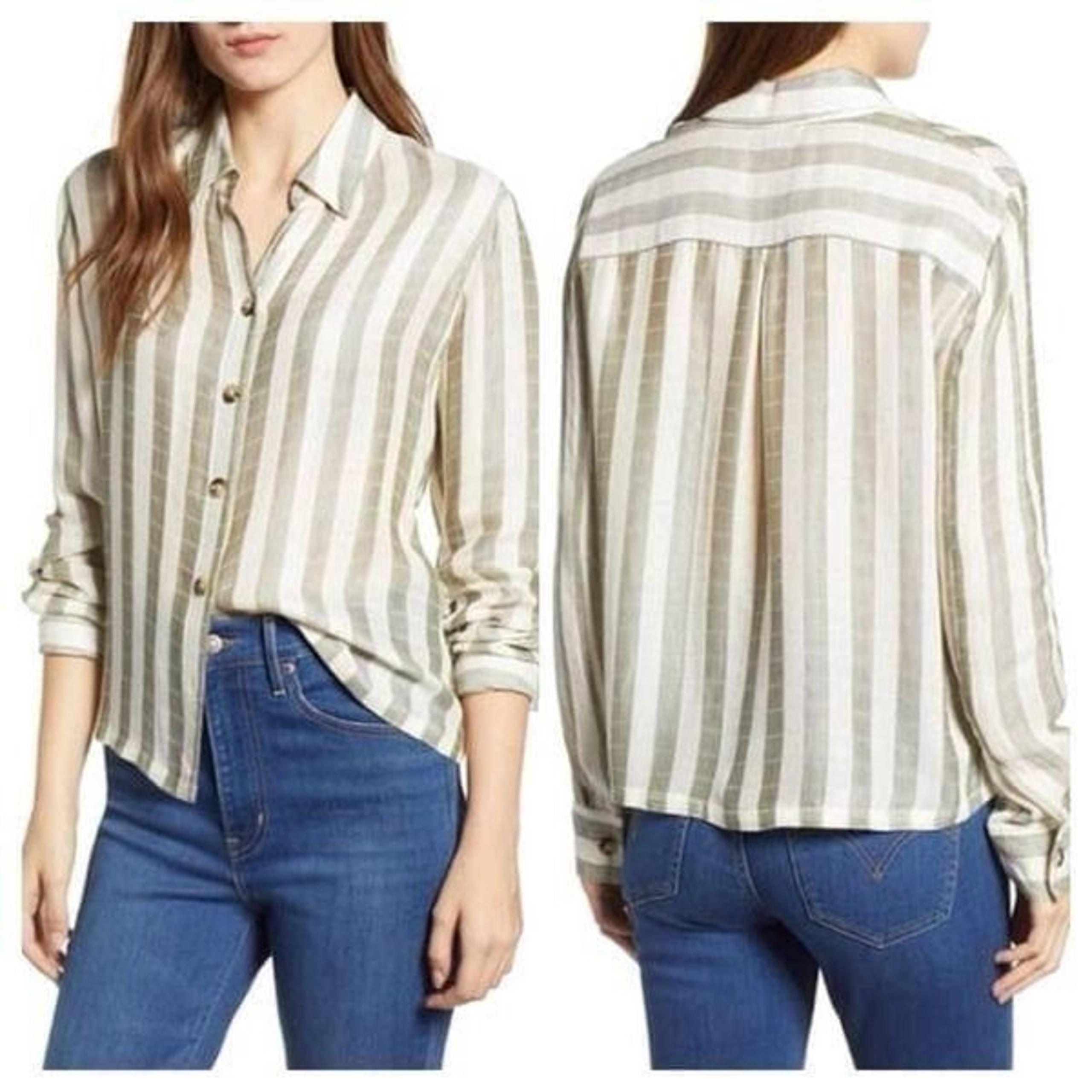 Socialite Stripe Blouse Size Medium
