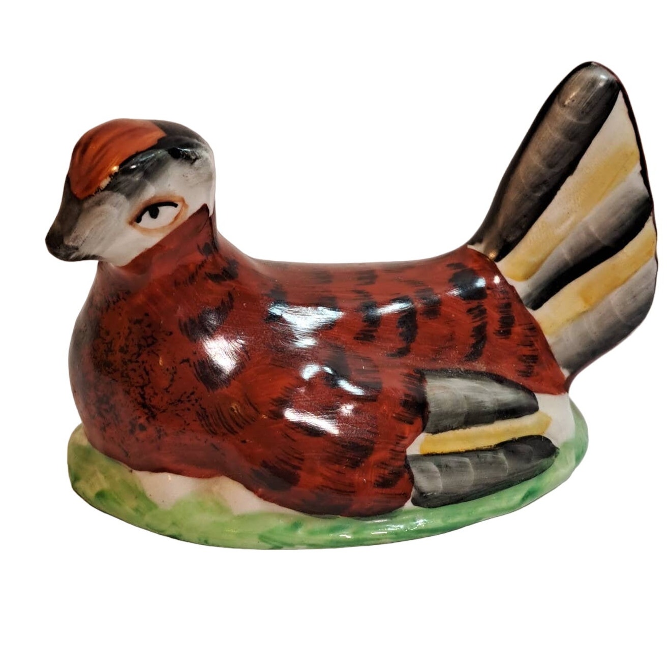 Antique Staffordshire Style Hen on Nest TOP ONLY Replacement Piece 1890s-1920s