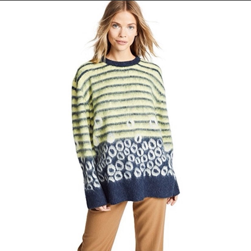Current Elliot Stripe Leopard Sweater
