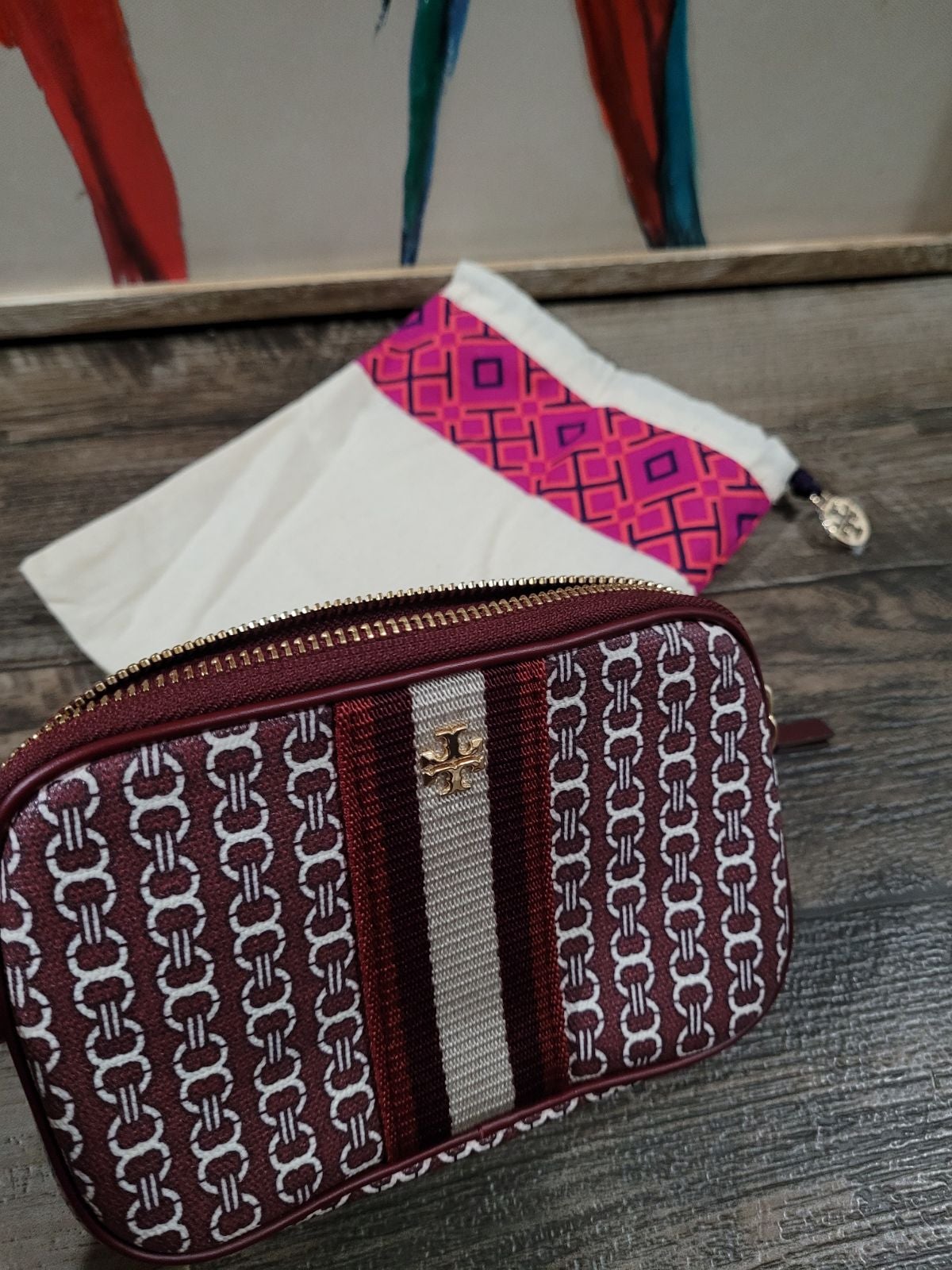 Tory Burch gemini link clutch