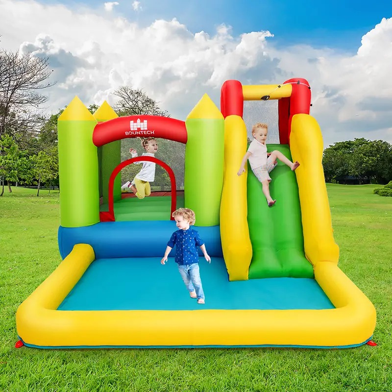 Outdoor Inflatable Bounce House Water Slide Climb Bouncer Pool Gift 480W Blower