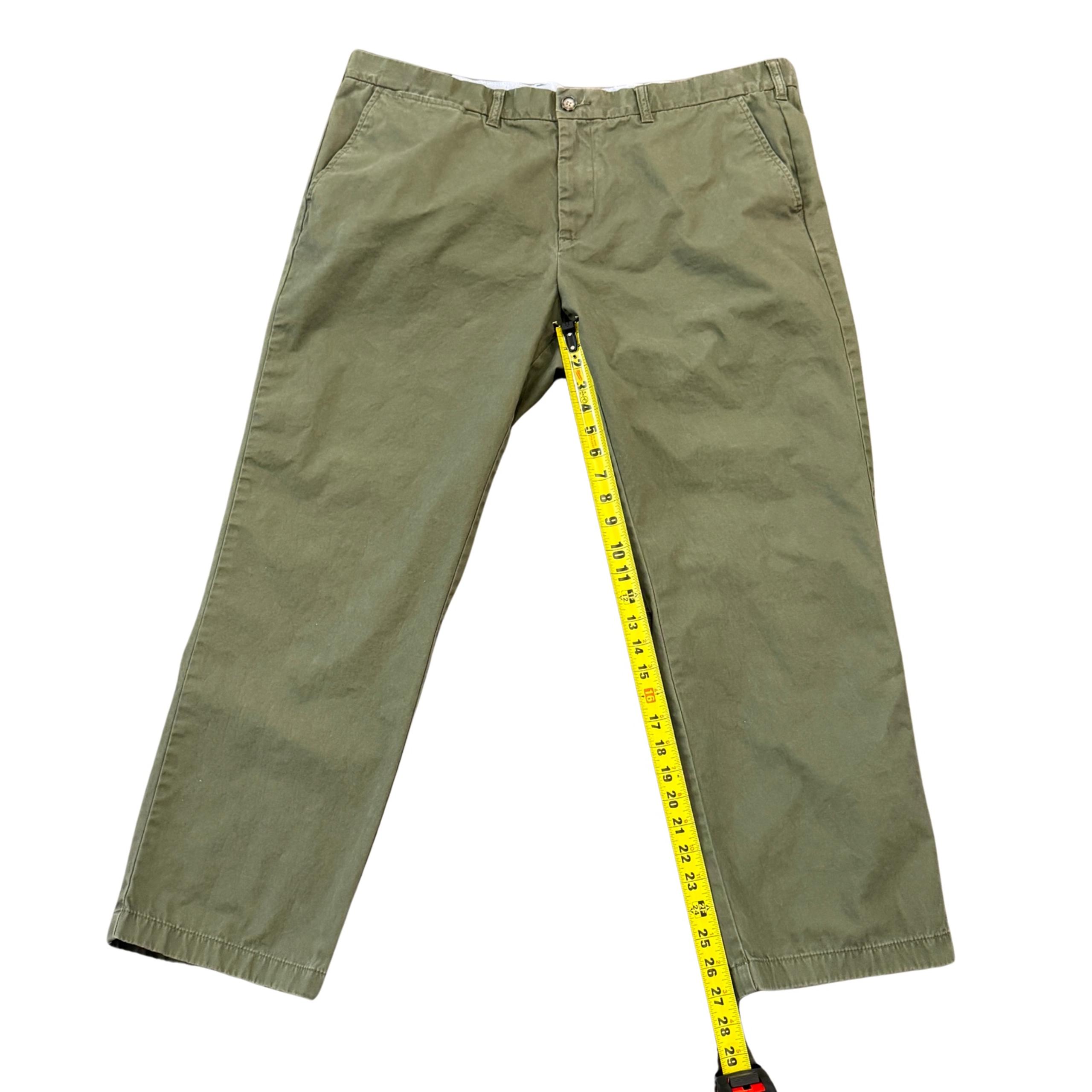 Tommy Hilfiger Chino Pants 40x27 Olive Green Classic Fit Casual Stretch Cotton