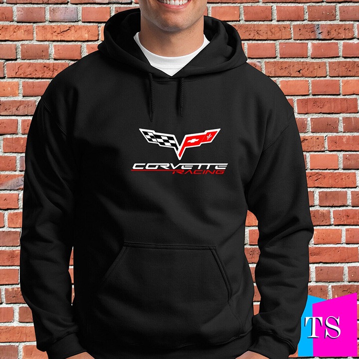 Corvette Racing Logo Black Hoodie