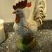 Rooster figurine and rooster pitcher