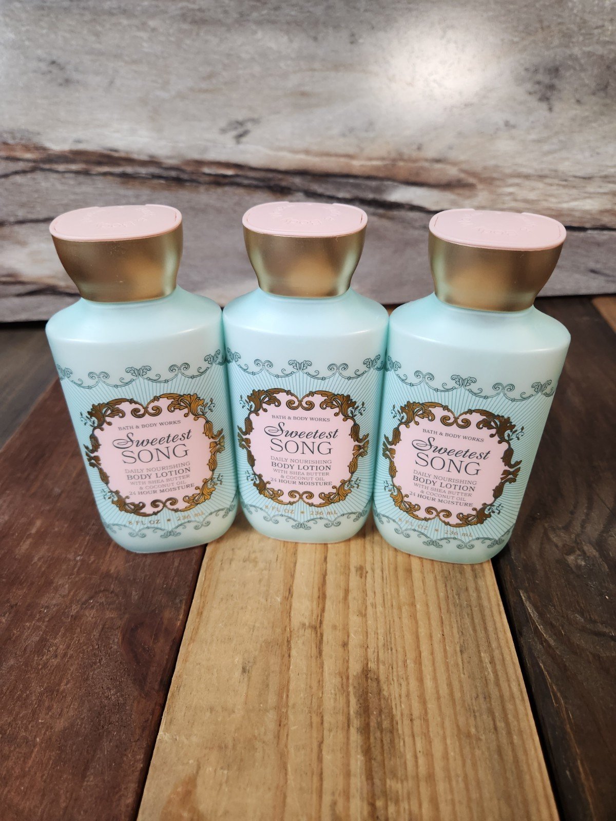 3PK Bath & Body Works Sweetest Song Body Lotion 8oz NEW