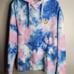 Ivory Ella + Peanuts Sweatshirt Hoodie Unisex Size Medium Cotton Candy Tie Dye