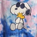 Ivory Ella + Peanuts Sweatshirt Hoodie Unisex Size Medium Cotton Candy Tie Dye