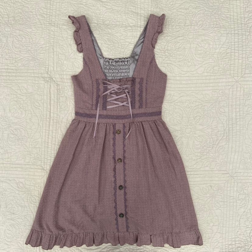 Pink Suspender Pinafore Skirt