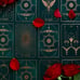 Fortuna Tarot Deck Emerald Anima | Minimalistic Cards Gold Foil 78 Cards