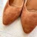Aquatalia Pheobe Suede Block Heel Pump | Caramel Size 9.5