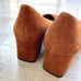 Aquatalia Pheobe Suede Block Heel Pump | Caramel Size 9.5