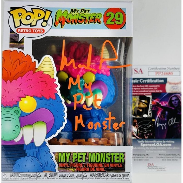 MARK PARR SIGNED MY PET MONSTER FUNKO POP VINYL 29 AUTOGRAPH JSA 680