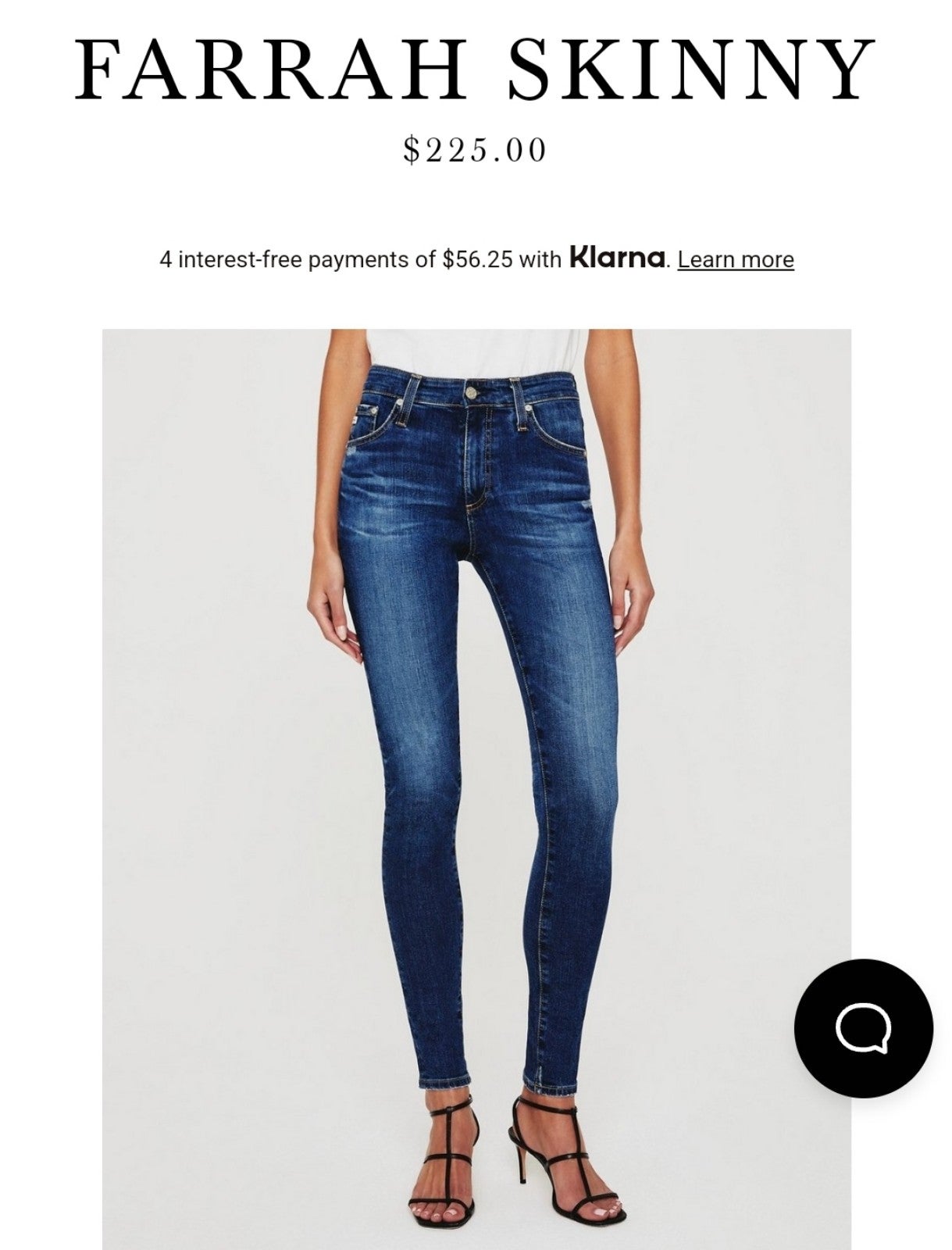 AG FARRAH SKINNY -high rise