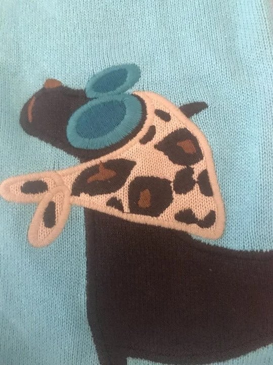 NWT glamorous friends dog cardigan 7 8