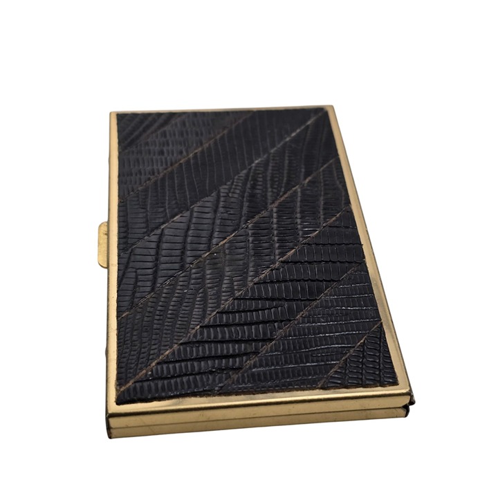 Vintage Faux Leather Compact Box (A7423)