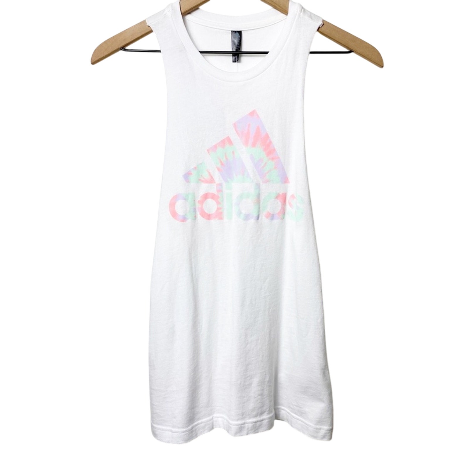 Adidas White Soft Active Tye Dye Tank
