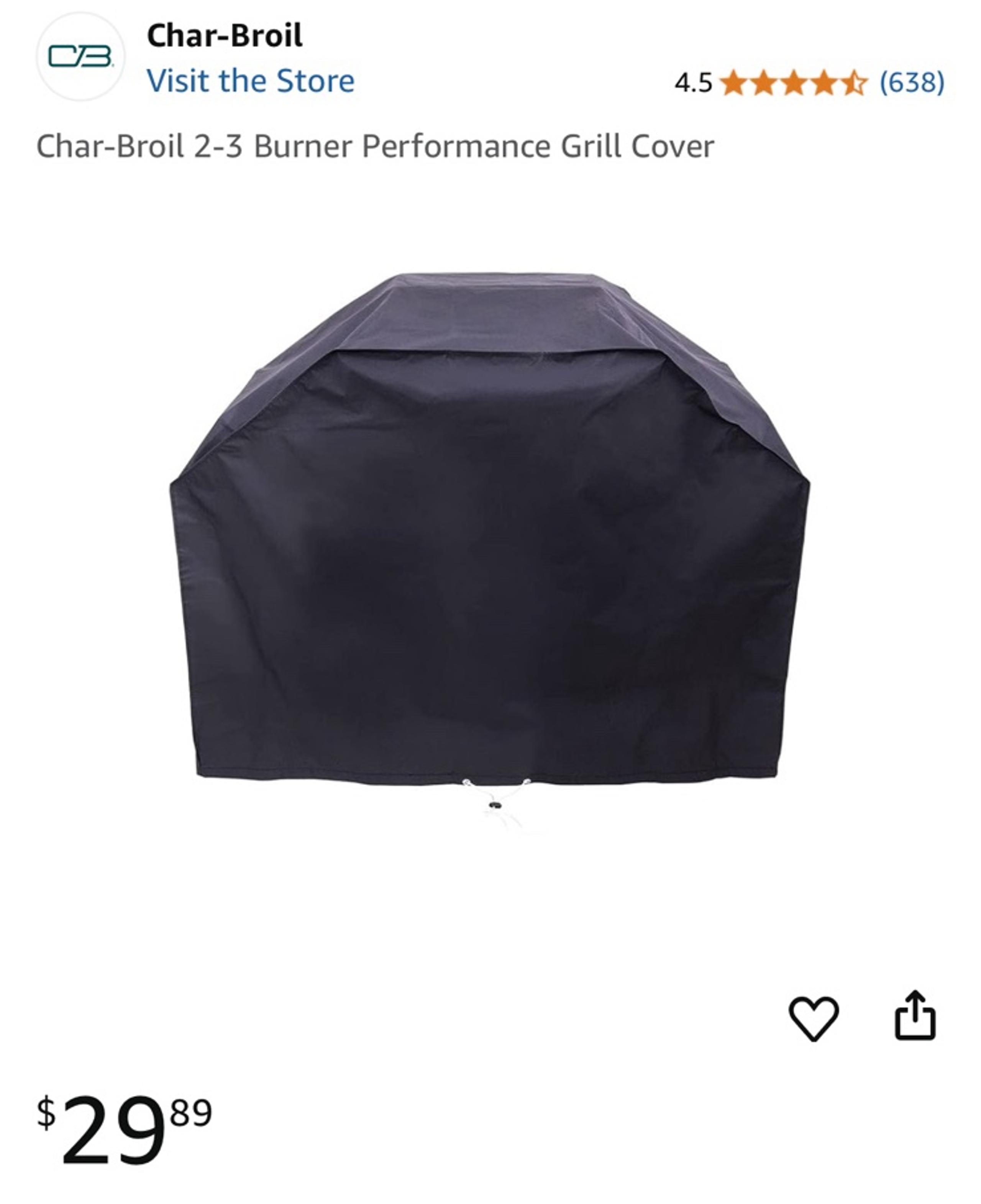 Char-Broil 2-3 Burner Performance Grill Cover