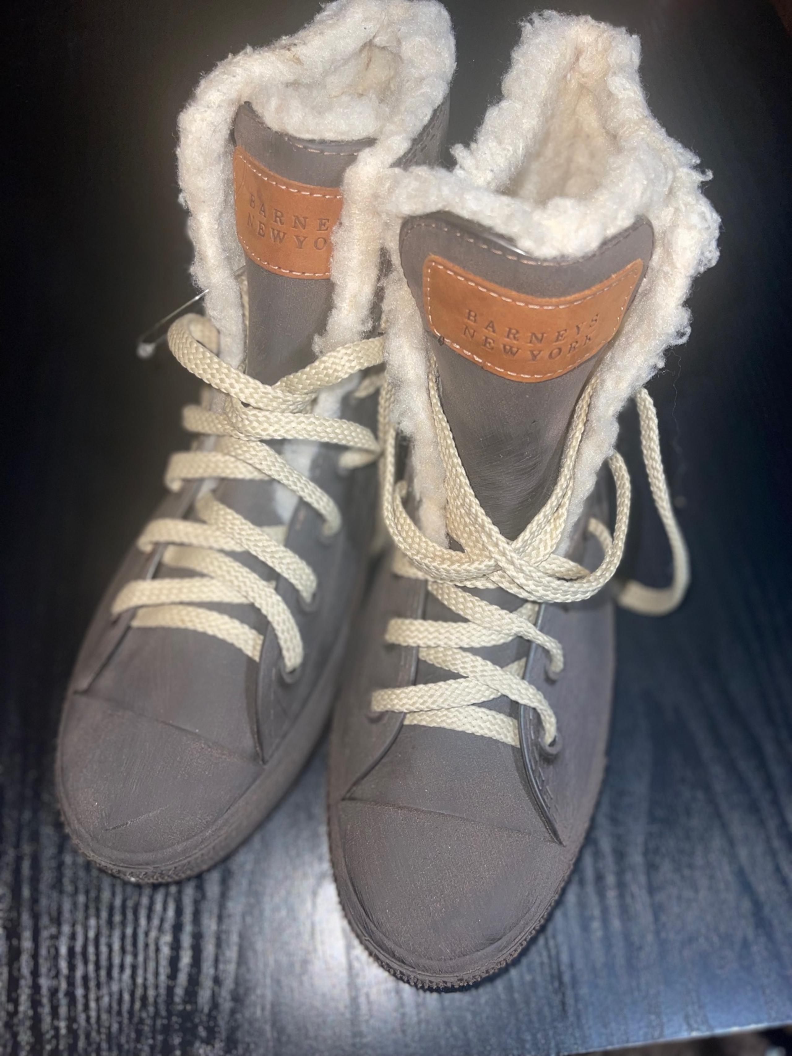 Barneys New York Fur lined Sneakers