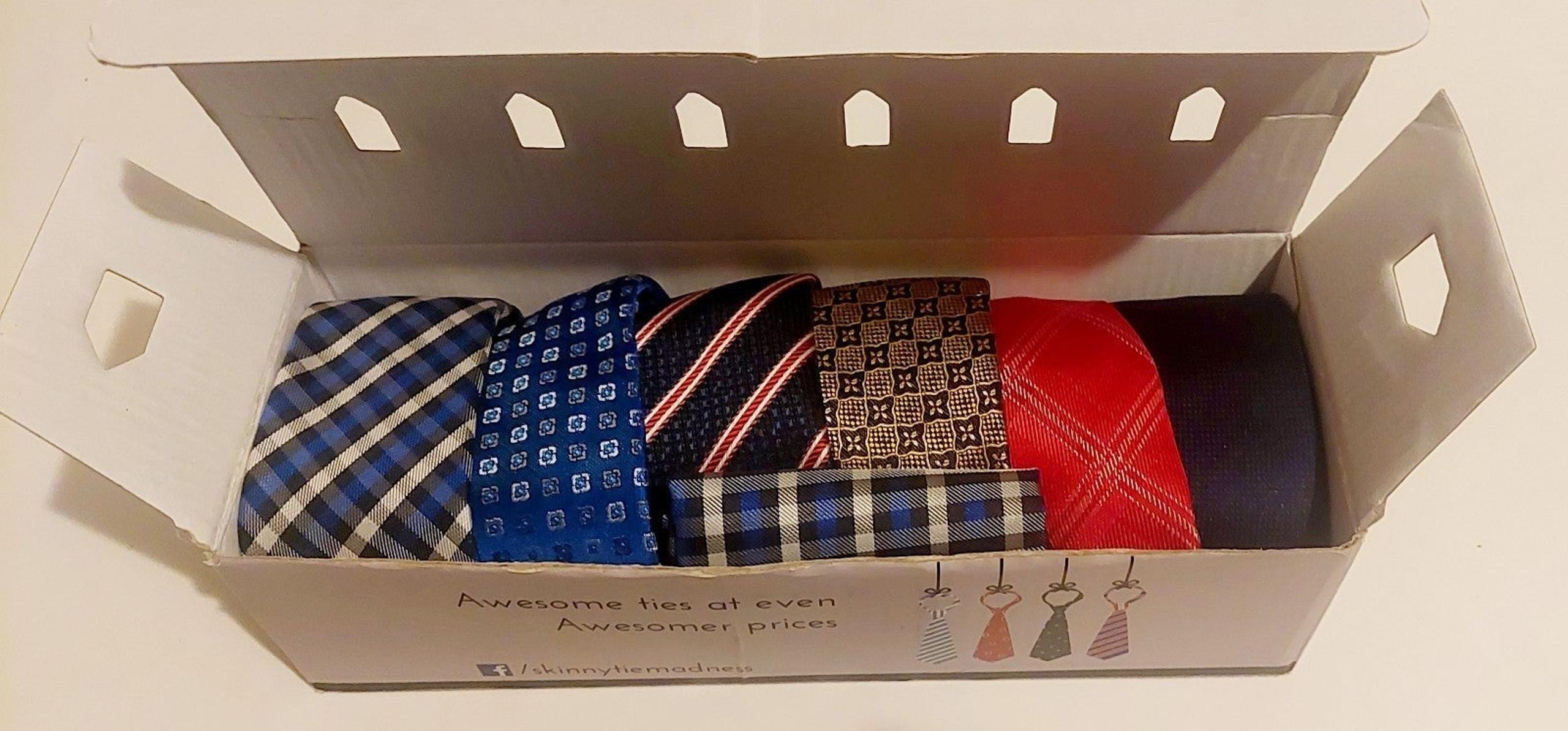 Skinny Tie Madness, 6 piece neck Ties.