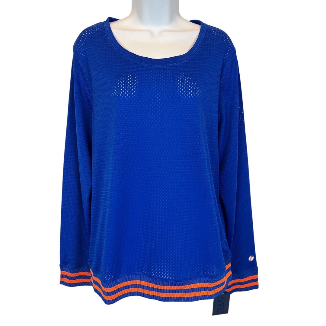 NUYU Long Sleeve 1031 Mesh Sweatshirt Size XL Blue Orange Florida Gators