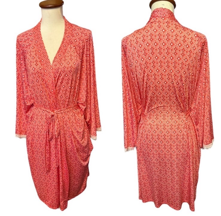 OSCAR DE LA RENTA PINK LABEL Starburst Print Robe