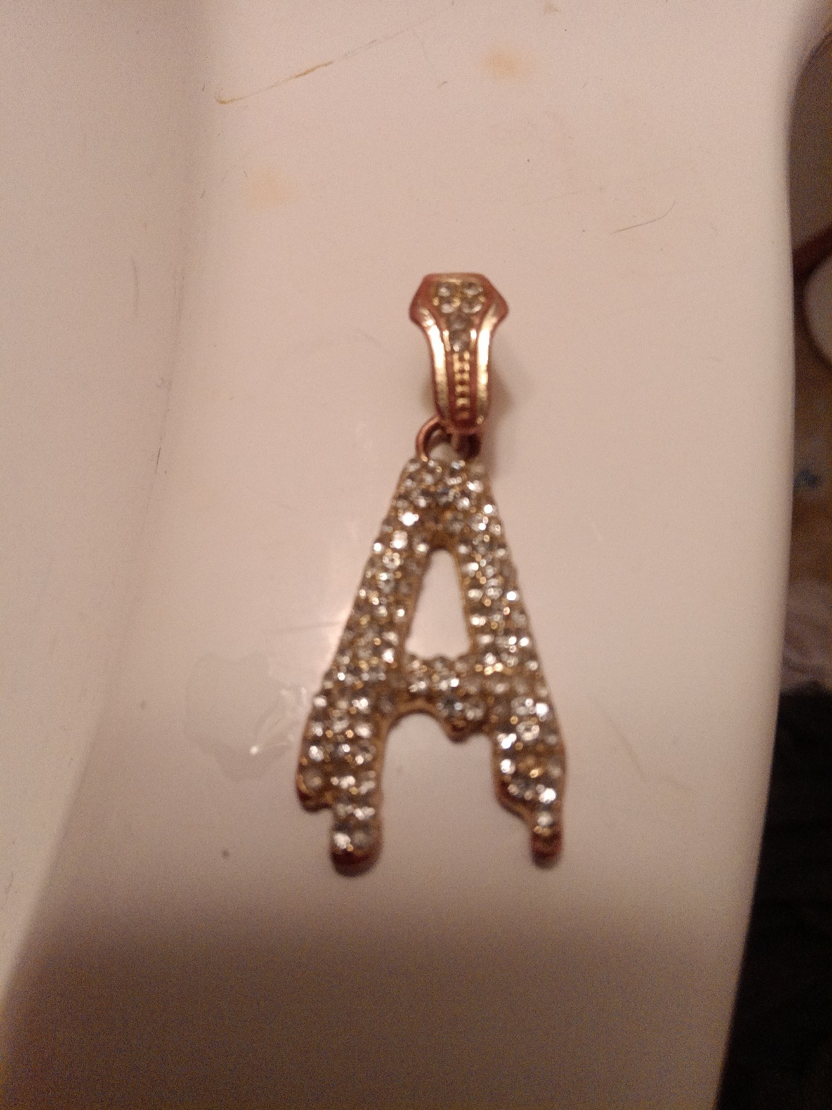 Diamond a initial pendant