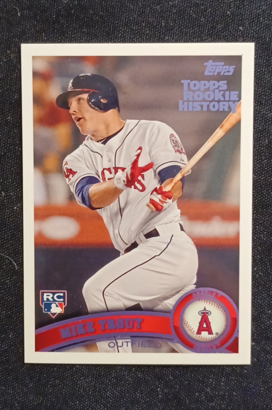 Mike Trout Topps Rookie History 2018 Archives Purple Paralell #'ed /150!!