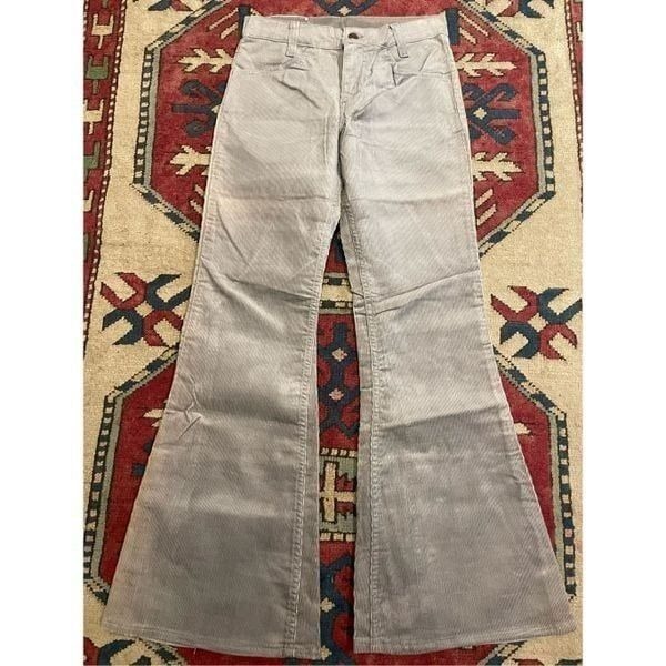 NWT NOS Levi’s Corduroy Big Bell Bottom Pants Jeans Gray 784-1555 26 X 29 80s