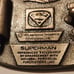 Superman belt buckle Brass Silver color Vtg
