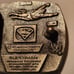 Superman belt buckle Brass Silver color Vtg