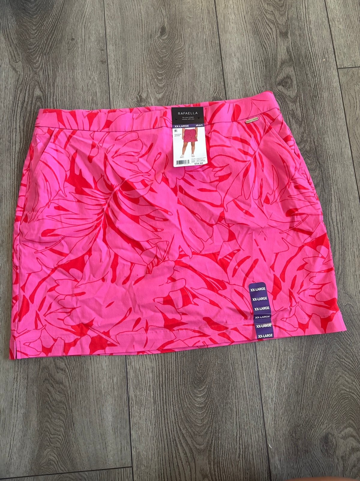Rafaella Pink Floral Women's Skort