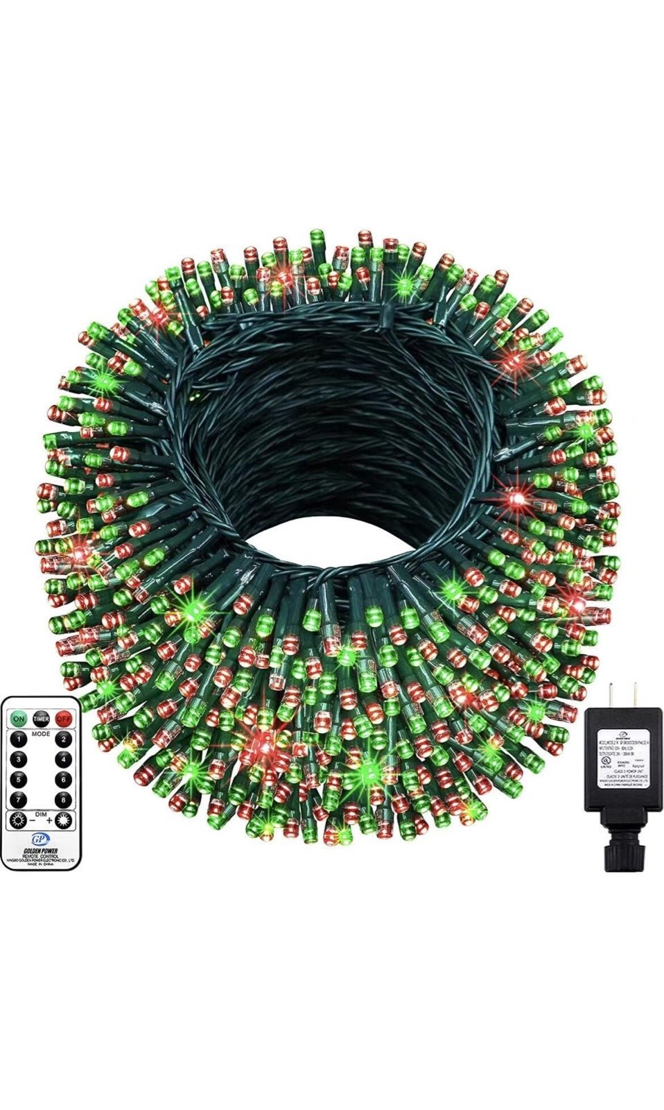 403ft 1000 LED String Lights Outdoor Christmas Lights 8 Modes