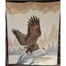 Biederlack Style Bald Eagle Lap Throw Blanket Reversible Brown & White 45 x 55