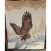 Biederlack Style Bald Eagle Lap Throw Blanket Reversible Brown & White 45 x 55