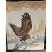Biederlack Style Bald Eagle Lap Throw Blanket Reversible Brown & White 45 x 55