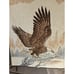 Biederlack Style Bald Eagle Lap Throw Blanket Reversible Brown & White 45 x 55