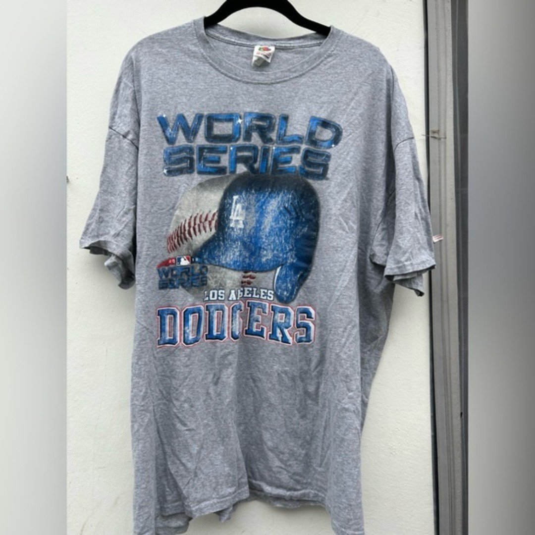 Los Angeles Dodgers MLB 2018 World Series Vintage Style Graphic T-shirt -2XL