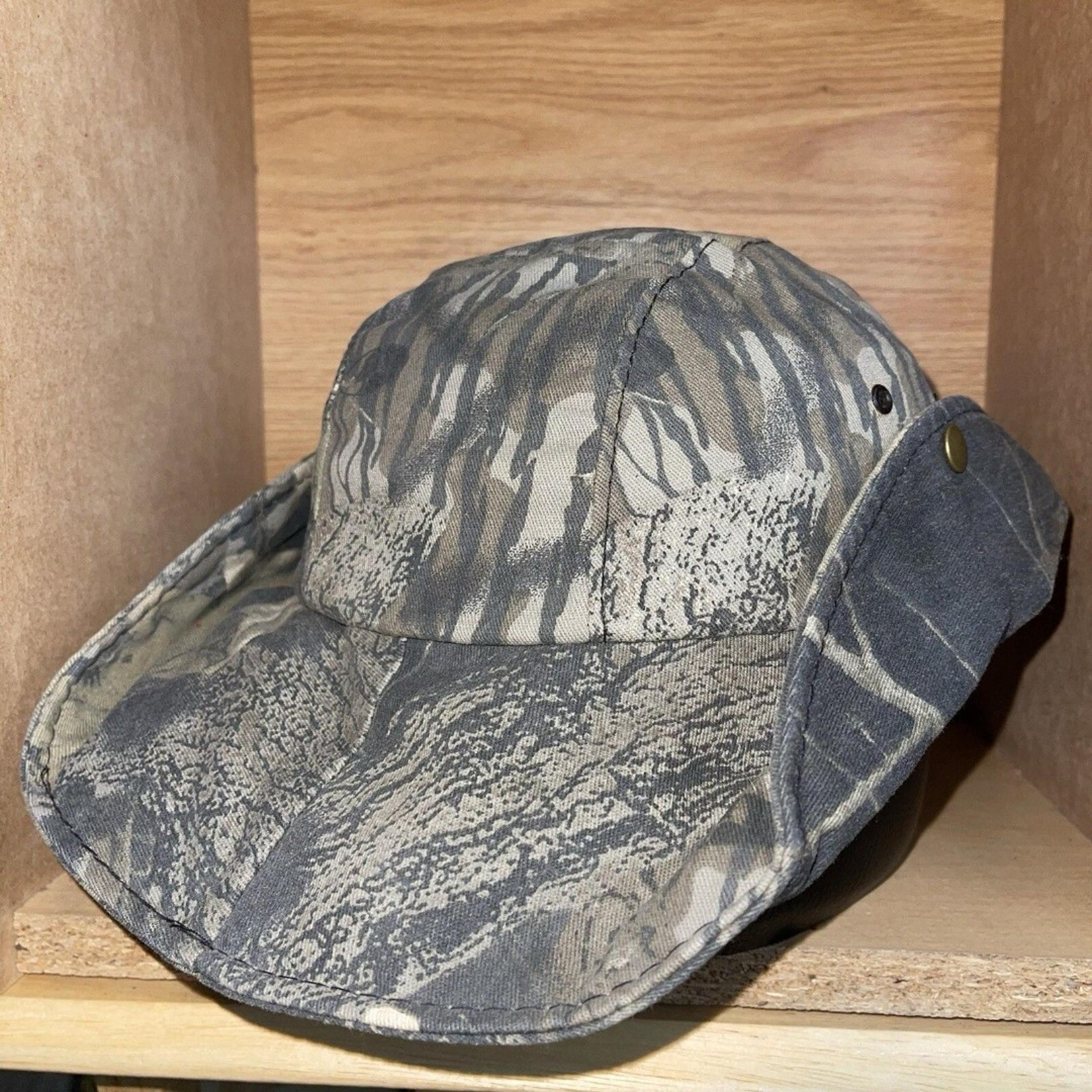 Vintage 90s Mossy Oak Breakup Camo Hunting Fedora Hat Cowboy Safari Size Large