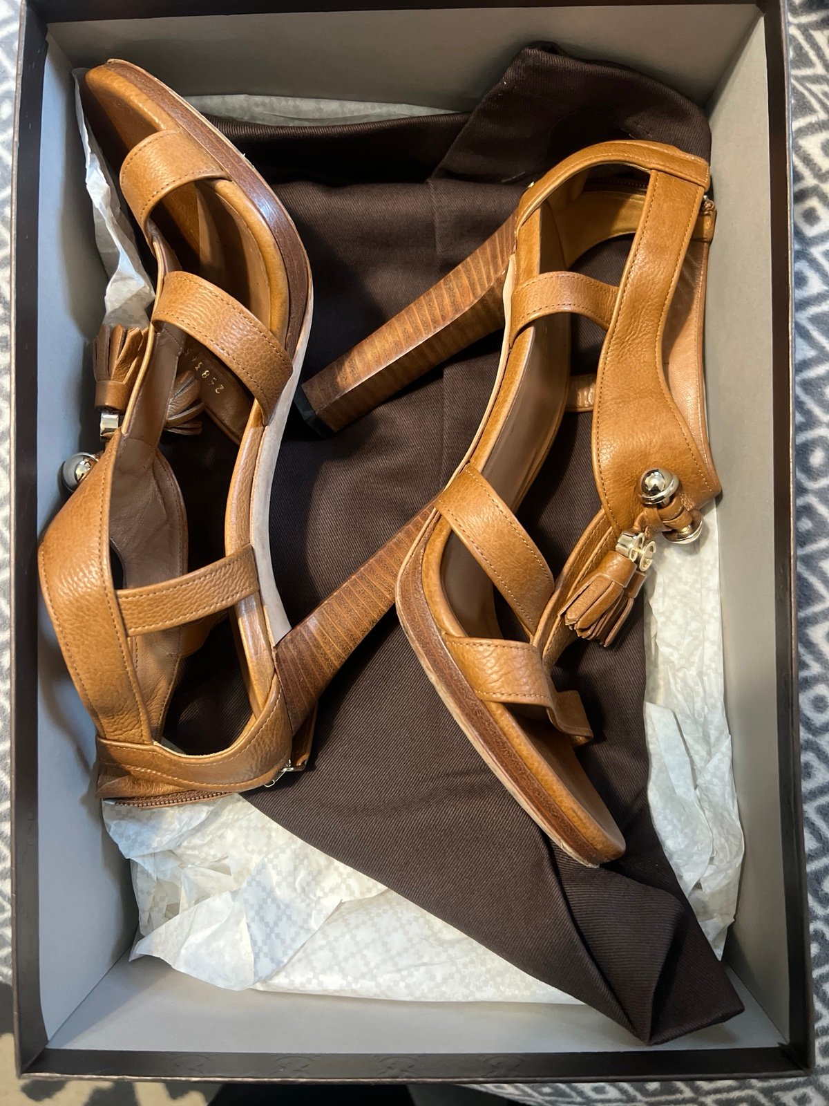 Gucci Leather Tassel Sandals size 7