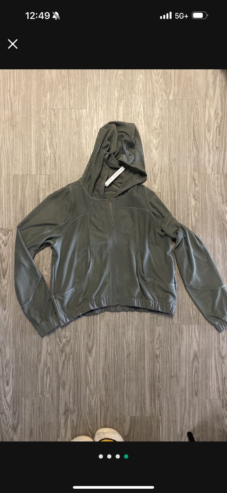 Lululemon Relaxed Fit Mesh Jacket (green) Size 8