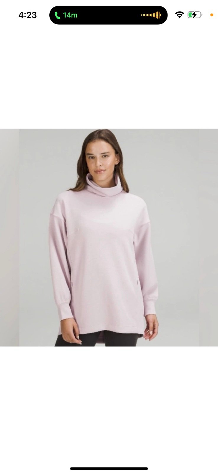 Lululemon Modal Blend Turtleneck Tunic 14 large