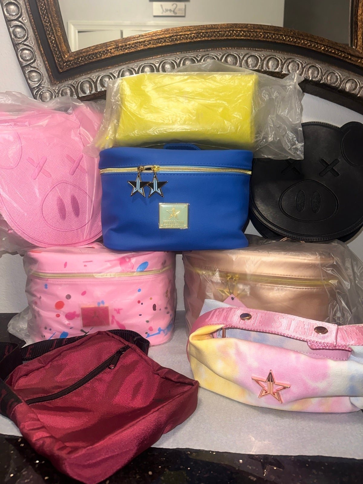 Jeffree Star Train Case Bag Purse Bundle of 8