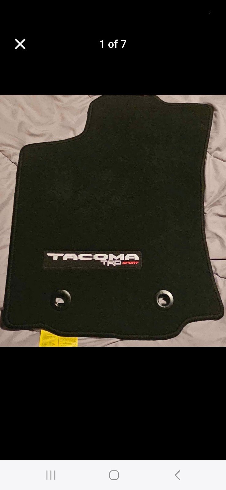Original Toyota Tacoma TRD Sport carpet floor mats 2023