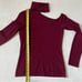 L'Agence Nicky Cut Out Turtleneck Sweater Dark Wine Red Maroon Size XS