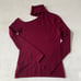 L'Agence Nicky Cut Out Turtleneck Sweater Dark Wine Red Maroon Size XS