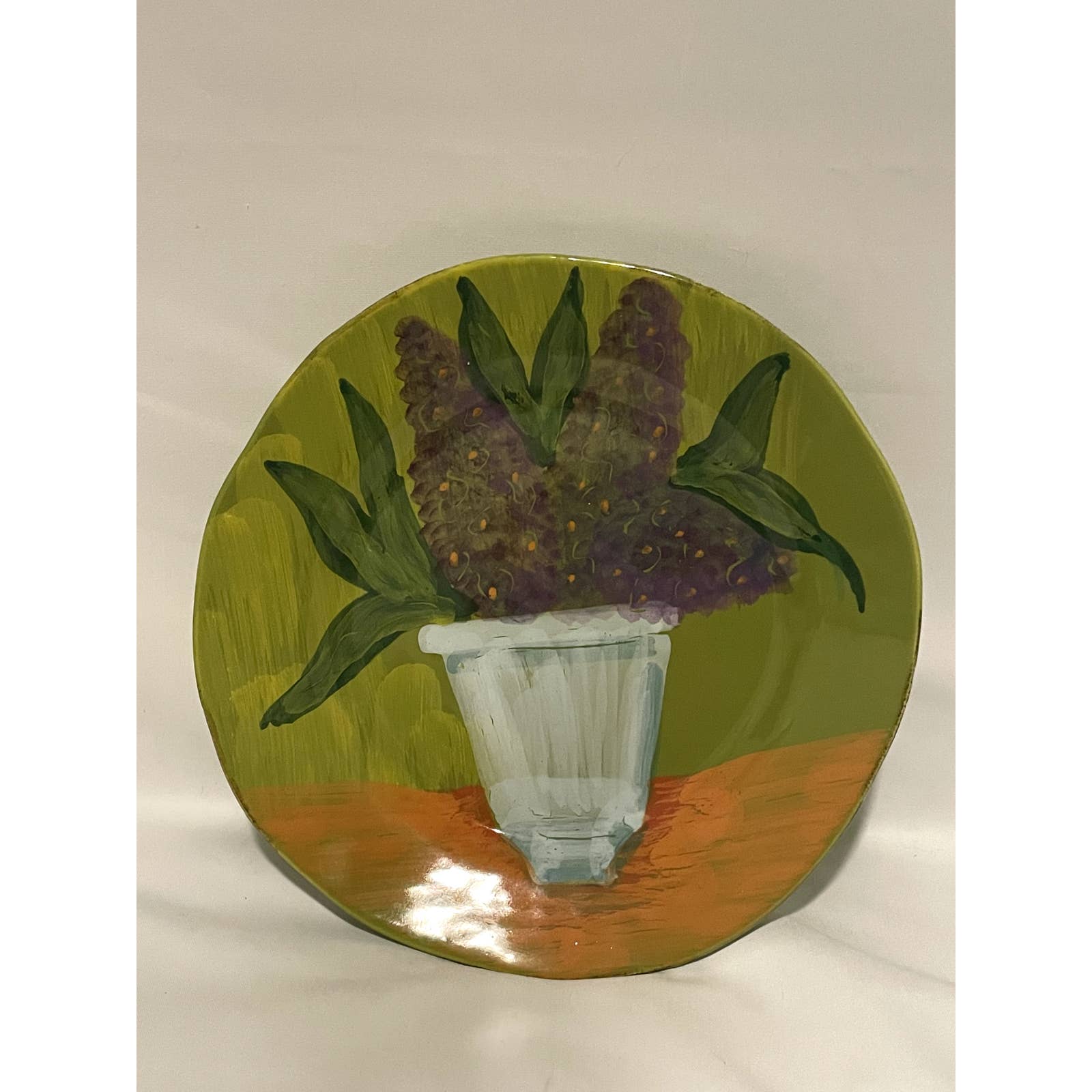 Sara's Flowers by Vietri (Italy) Plate - Lilac
