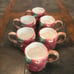 2 Qt Fitz & Floyd Apple Pitcher, 6 Mugs