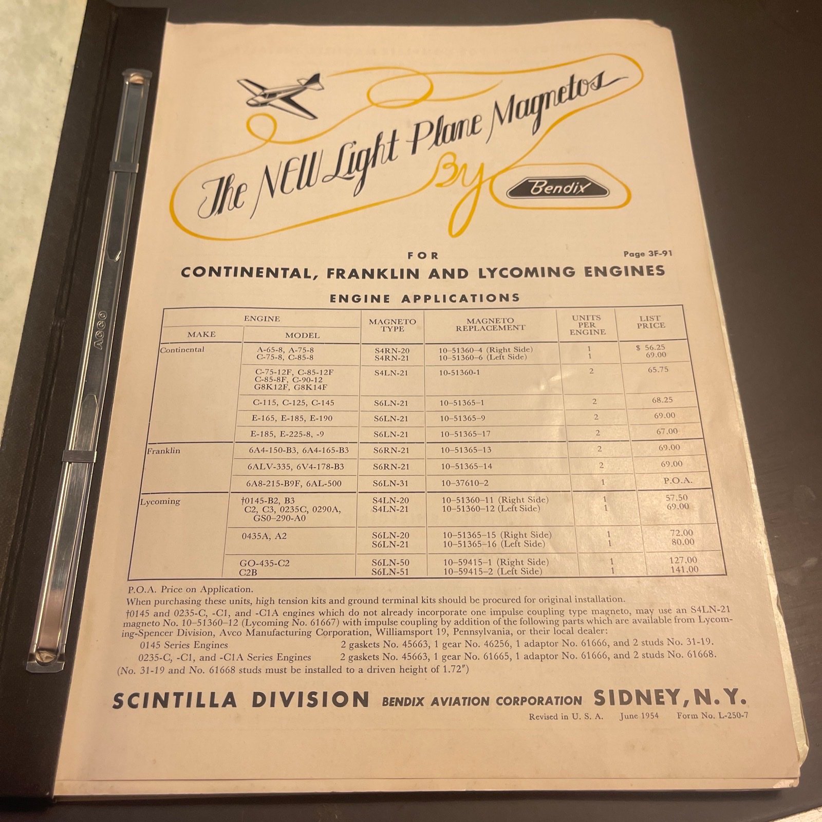 Bendix Magneto Amatuer Bound Manual LOT - Many Manuals Included s-4 S-6 S-200
