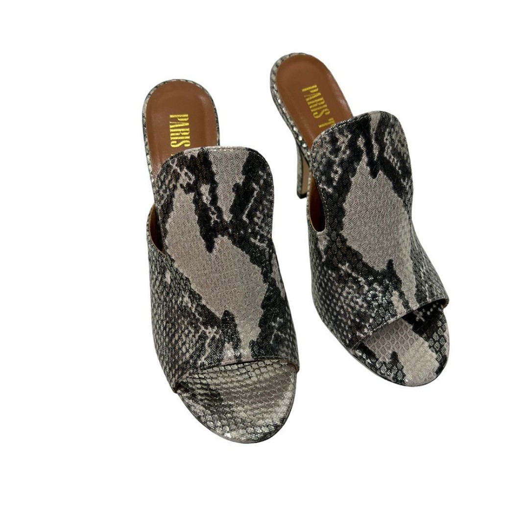 PARIS TEXAS Snake Effect Mules size 7.5
